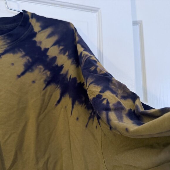 JoyLab Bohemian Green Tie-Dye Modal Pull-Over Sweatshirt - M - Picture 3 of 5